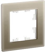 Рамка универсальная Systeme Electric AtlasDesign Nature 1-м. стекло шампань картинка